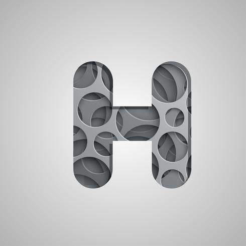 Layered 'hole' character from a fontset, vector