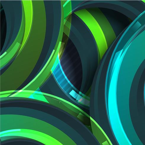 Colorful green circle abstract background, vector illustration