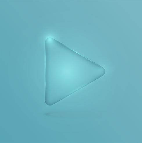 Botón de juego realista de cristal, vector