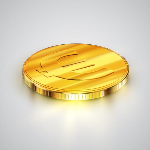 Realistic coin, vector illustration