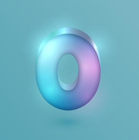 3D realistic neon character, vector