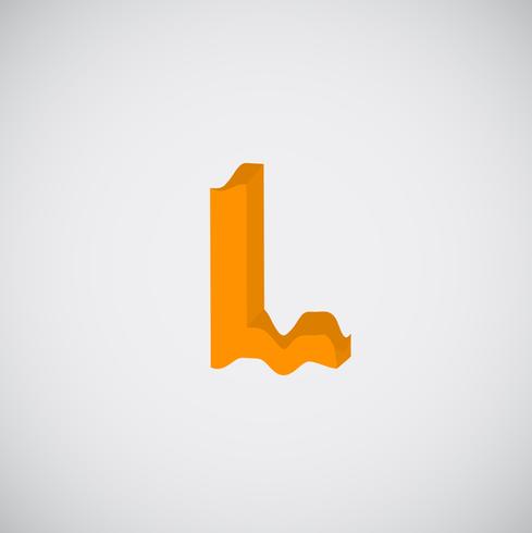 Melting orange character, vector