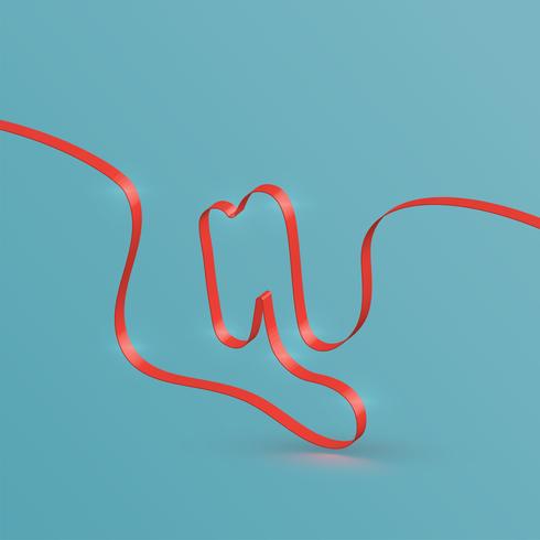 Realistic ribbon font from a typeset, vector