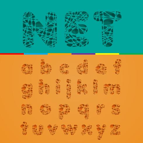 Cutout fontset, vector