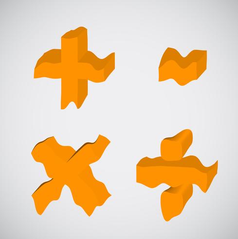 Melting orange character, vector
