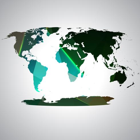 Colorful world map, vector

