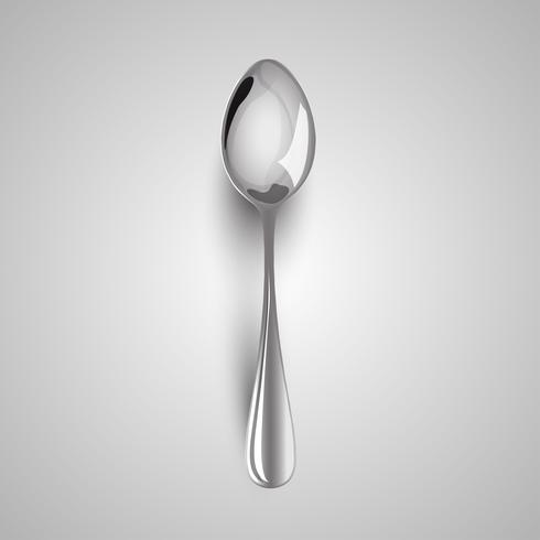 A metal spoon, vector