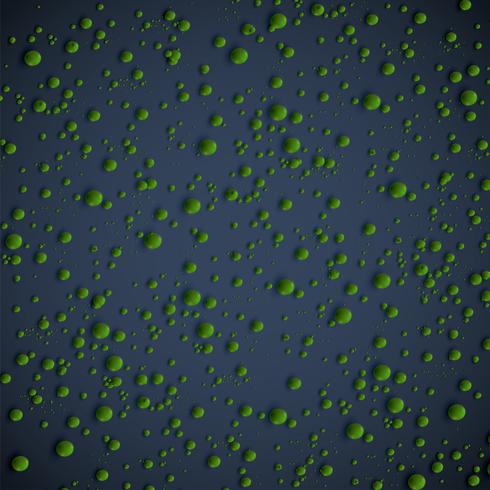 Realistic green bubbles, vector