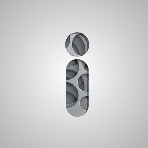 Layered 'hole' character from a fontset, vector