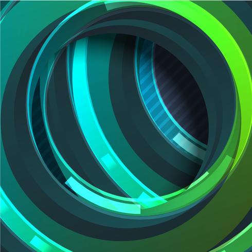 Colorful green circle abstract background, vector illustration