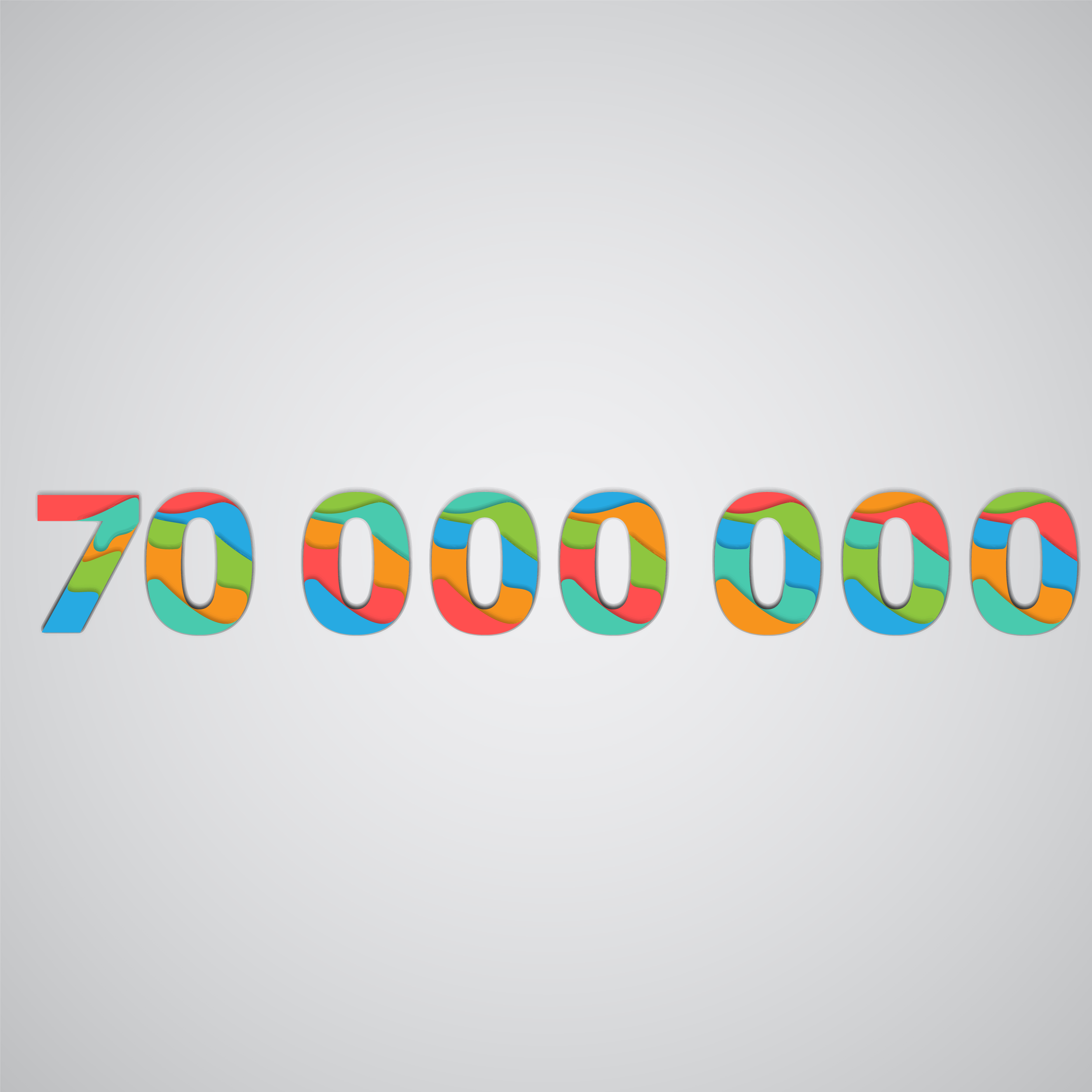 Download Colorful papercut layered number, vector - Download Free ...