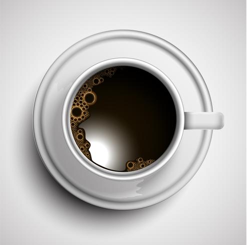 Una taza de café realista, vector