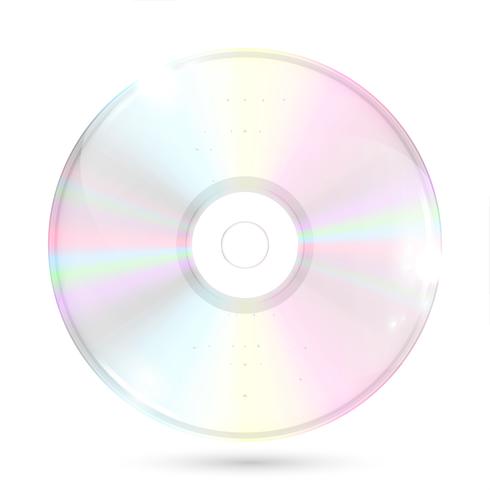 CD / DVD sobre fondo blanco, ilustración vectorial vector