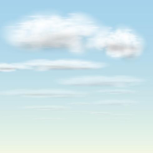 Nubes realistas, vector