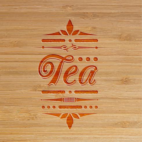 tea carved artwork, vector