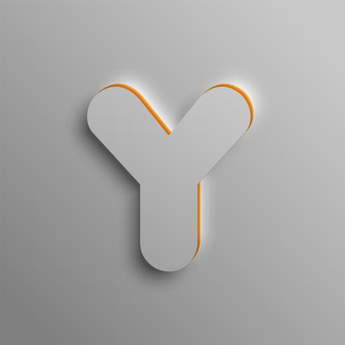 Realistic 3D font, vector
