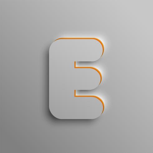 Realistic 3D font, vector
