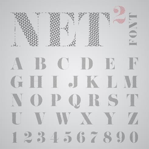 NET alphabet, vector
