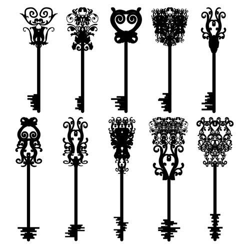 Ten different keys, vector
