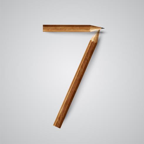 Pencil number, vector