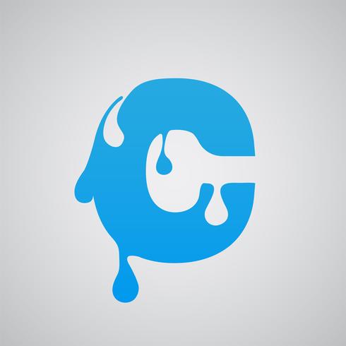 Blue flow character, vector
