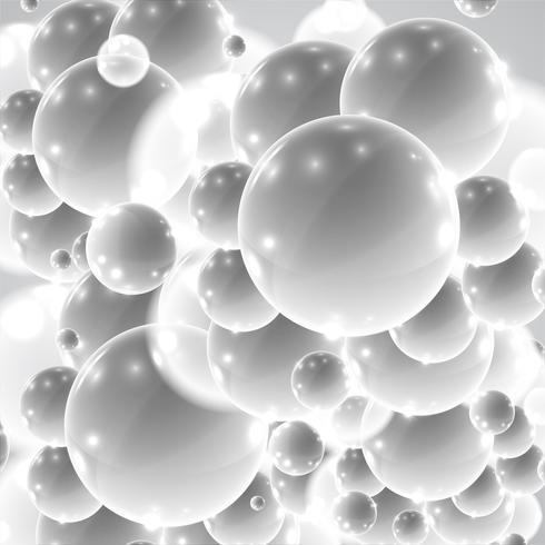 Fondo de burbujas coloridas y blancas, vector