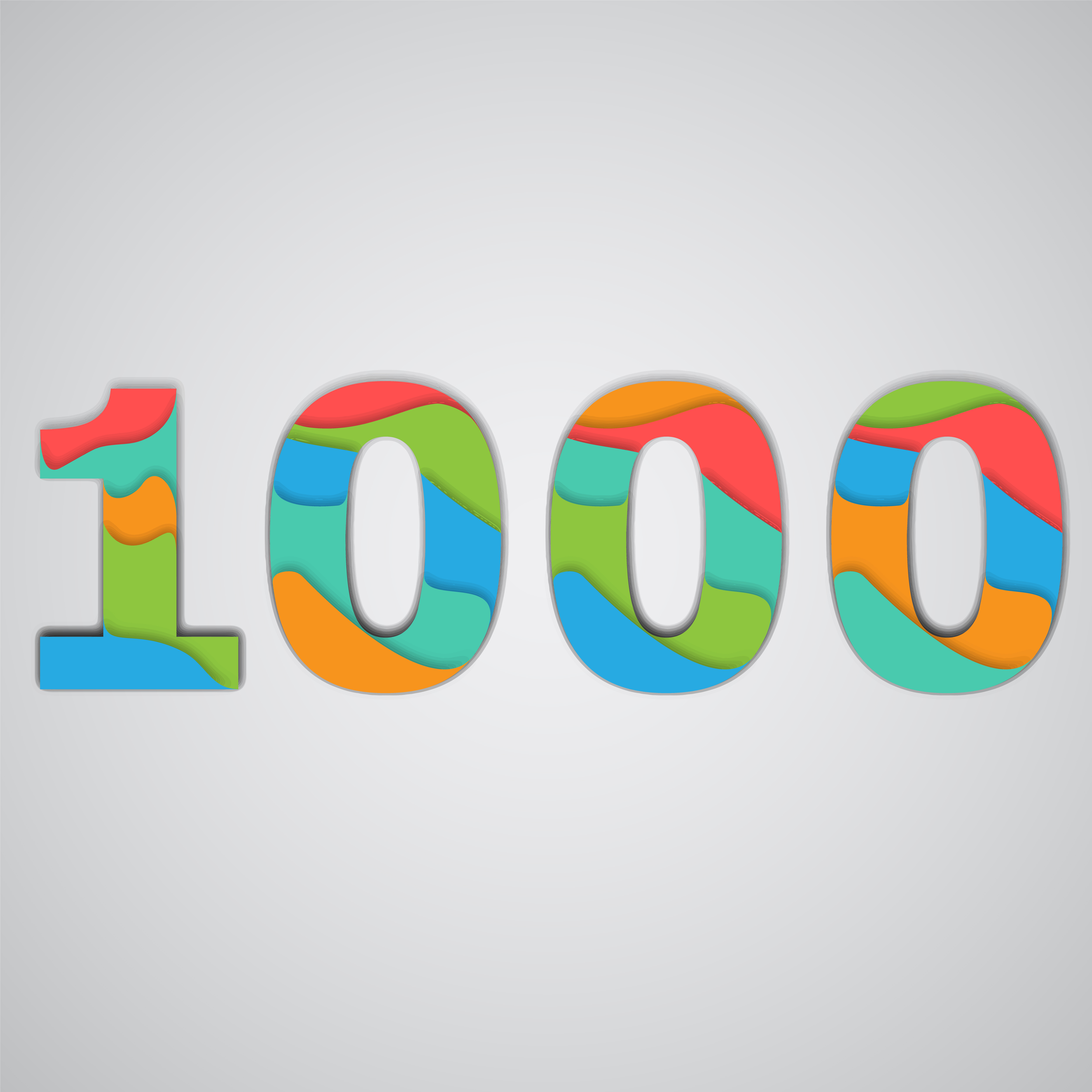 Download Colorful papercut layered number, vector - Download Free ...