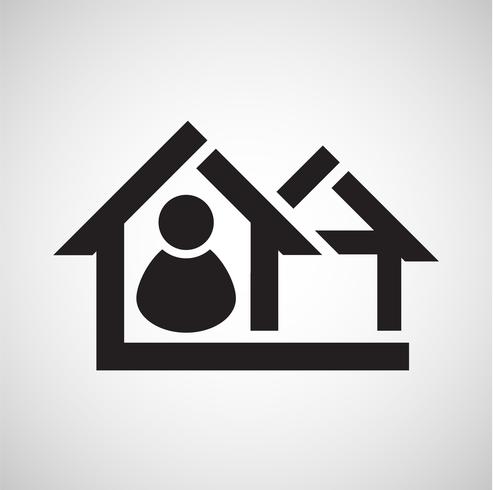 Icono de alojamiento, vector