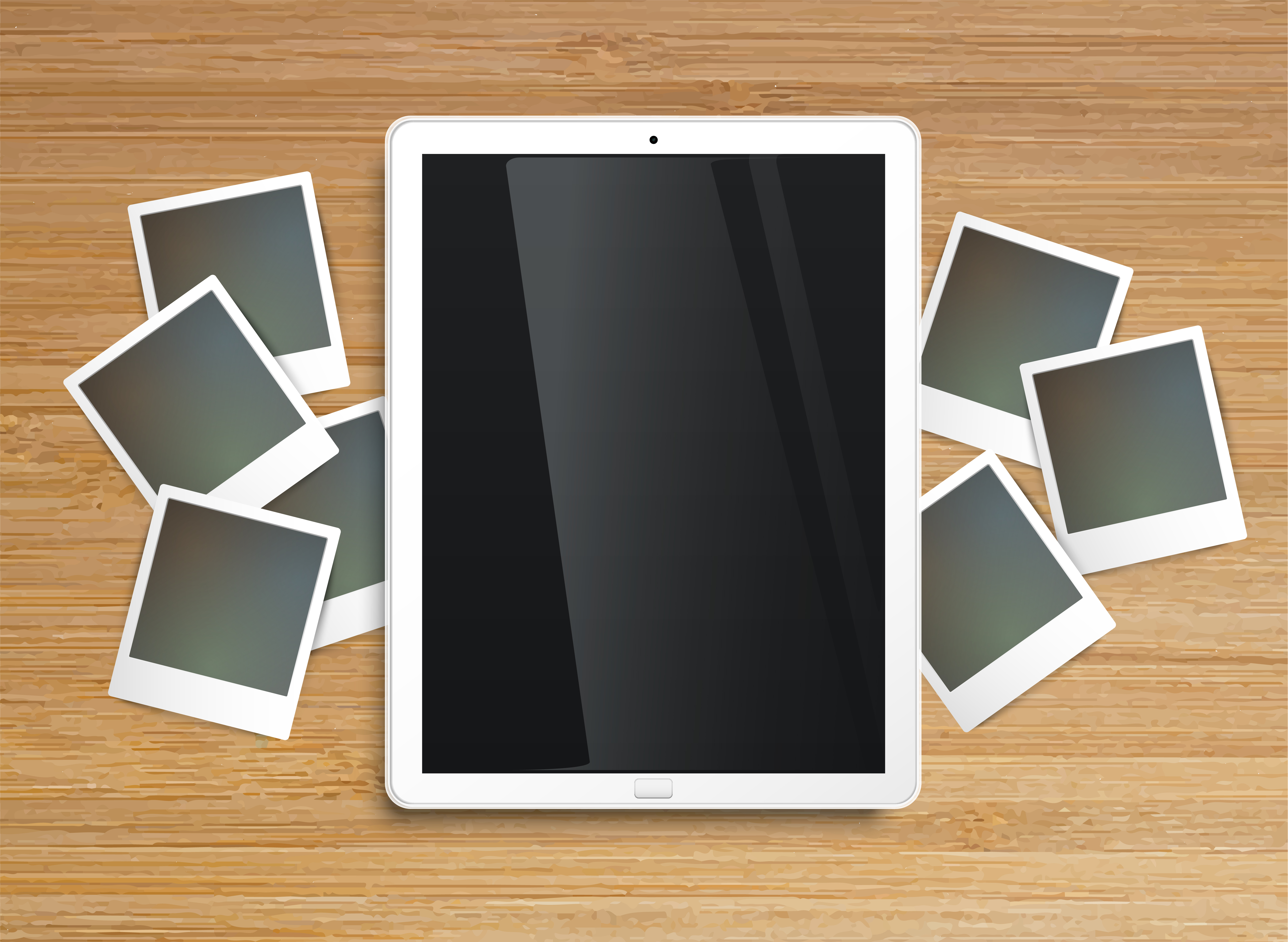 Realistic tablet with picture frames, vector 320017 Vector Art at Vecteezy