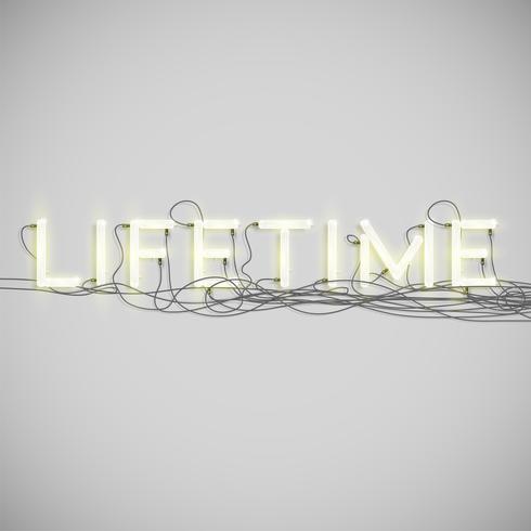 Neon electric word type, vector illustration
