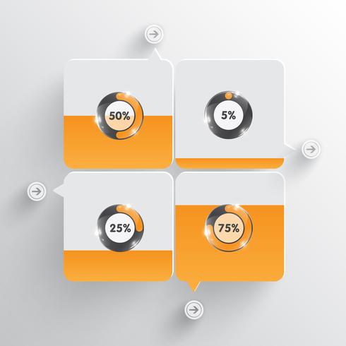 Orange loading vector template
