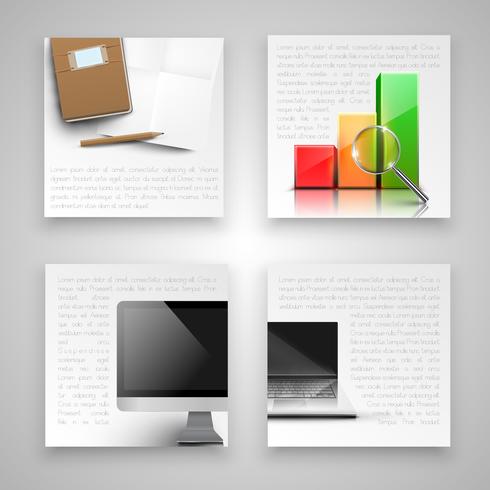 Colorful business templates, vector
