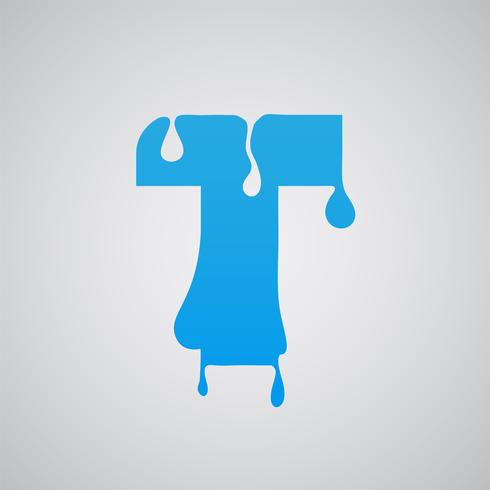 Blue flow character, vector
