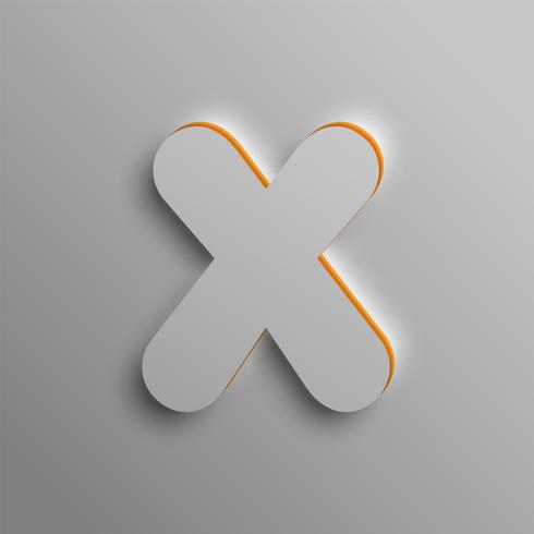 Realistic 3D font, vector
