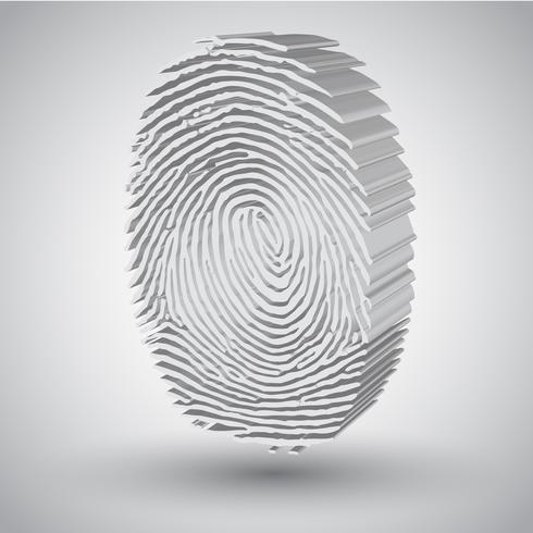 fingerprint 3d vector illustration vecteezy pro
