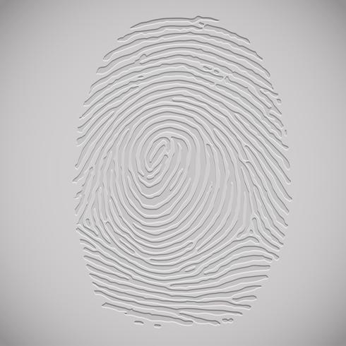 3D fingerprint illustration, vector