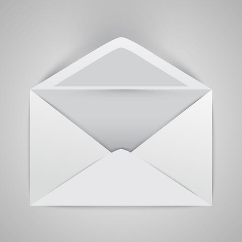 Realistic opened envelope, vector illustration