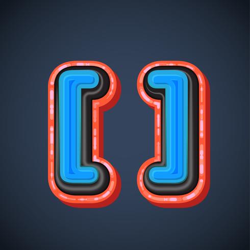 Comic font character, vector