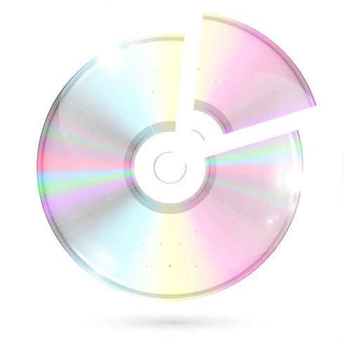 CDDVD on white background, vector illustration