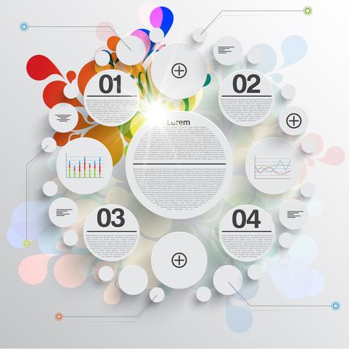 Colorful template for advertising, vector illustration