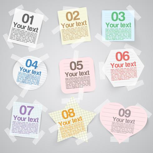 Business paper labels for advertising or for webpages, vector
