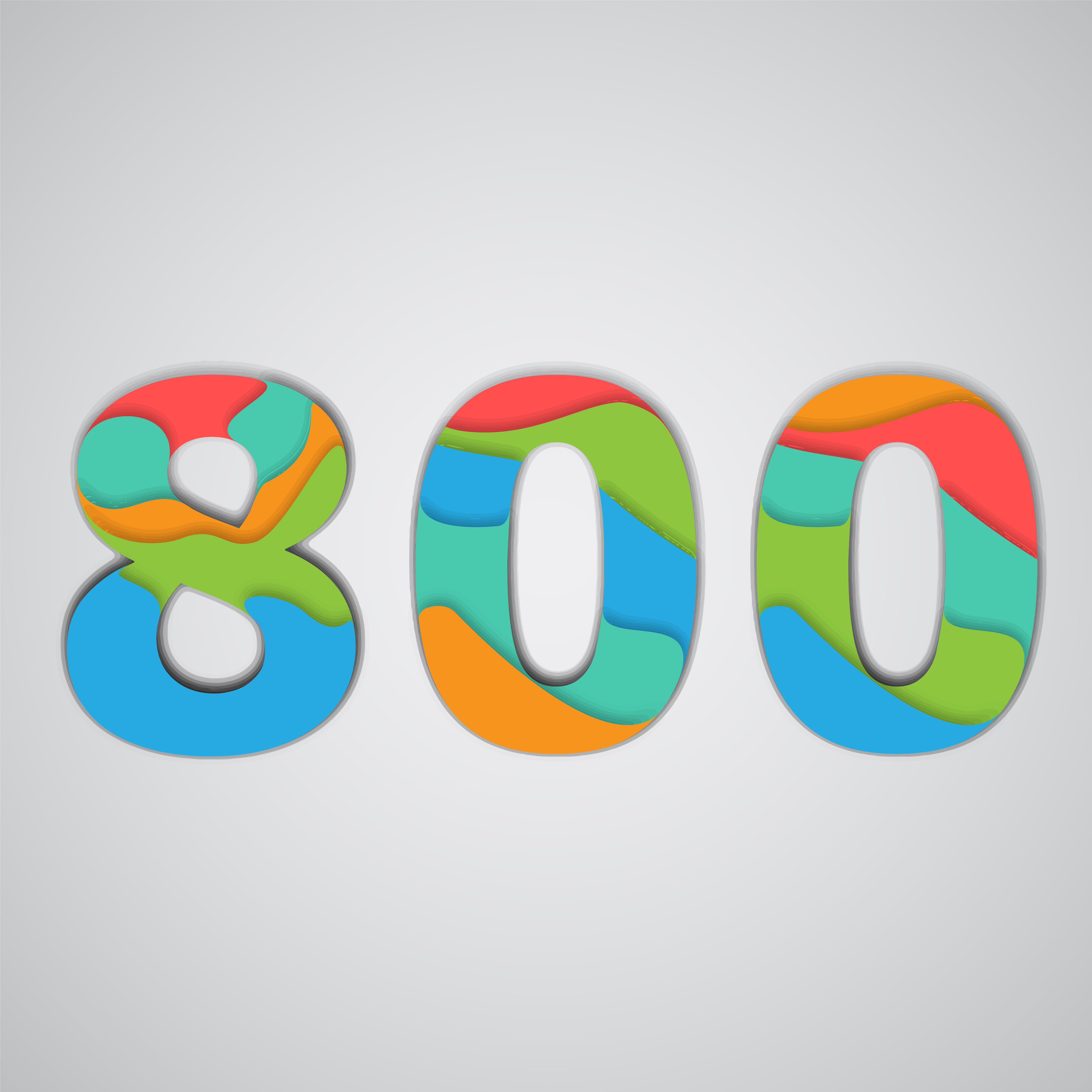 Download Colorful papercut layered number, vector 320725 Vector Art ...