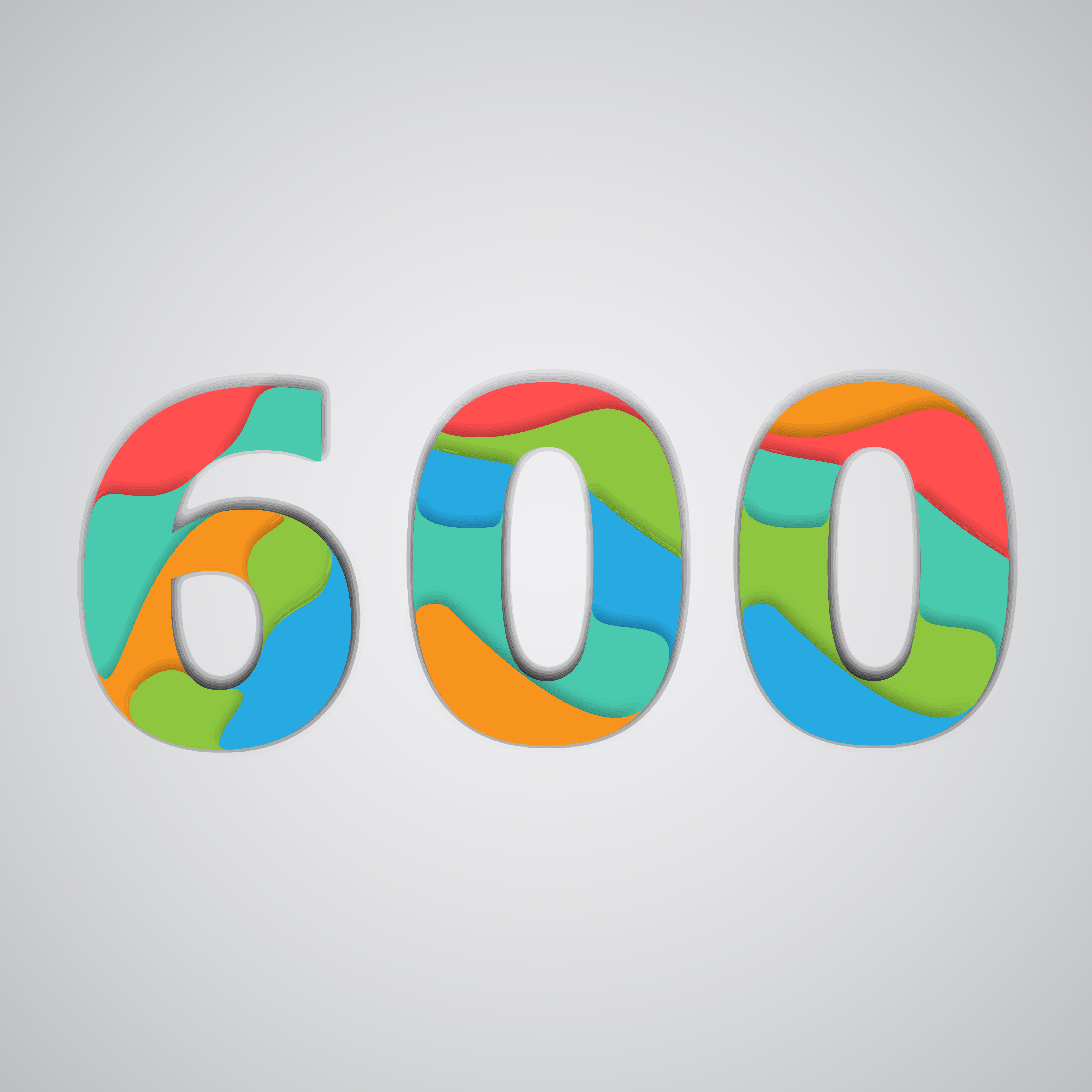 Download Colorful papercut layered number, vector 320734 Vector Art ...
