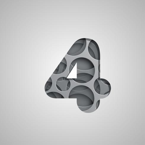 Layered 'hole' character from a fontset, vector