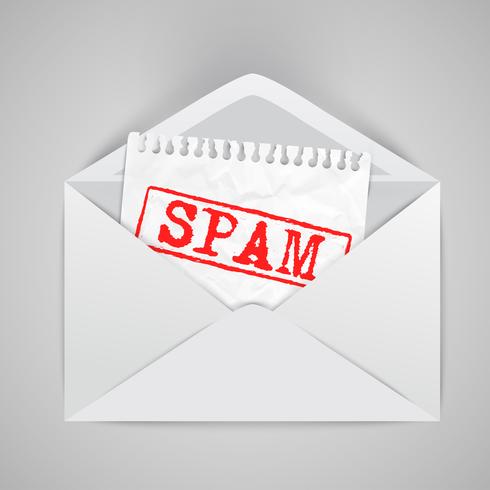 An envelope with a warning sign, vector

