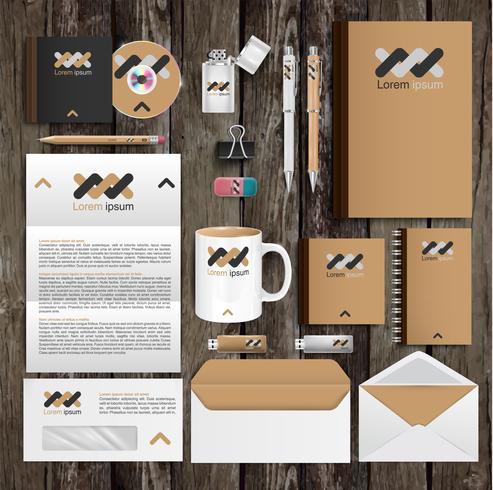 Office tools and identity design, vector
