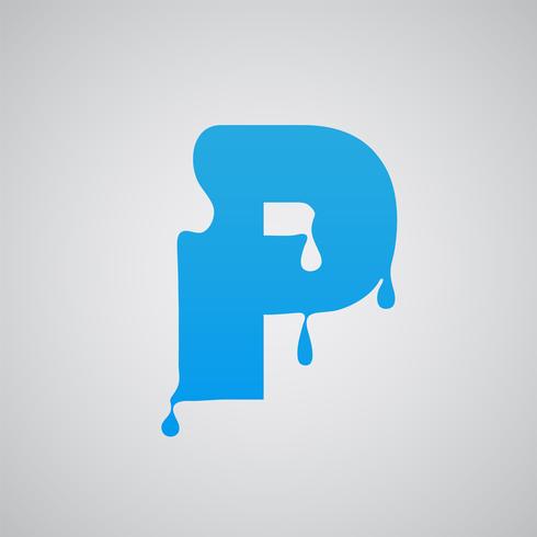 Blue flow character, vector
