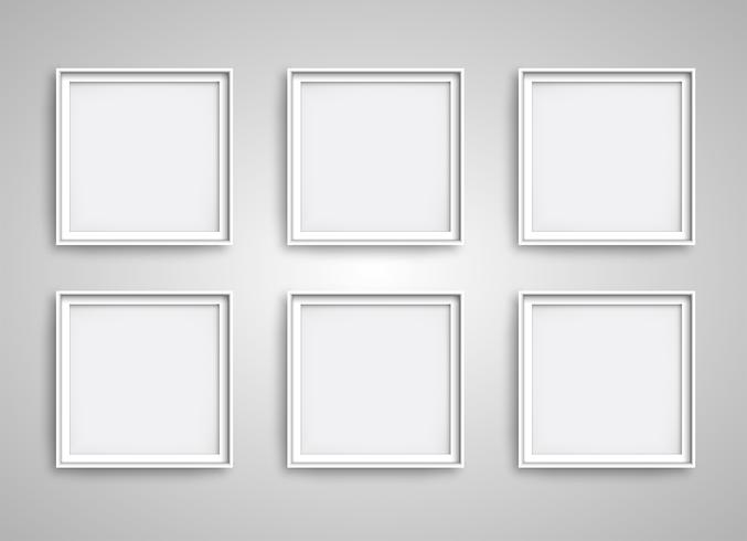 White realistic frames, vector illustration