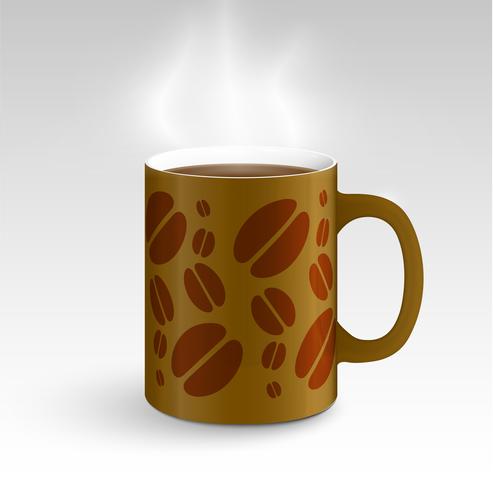 Taza realista, ilustración vectorial vector