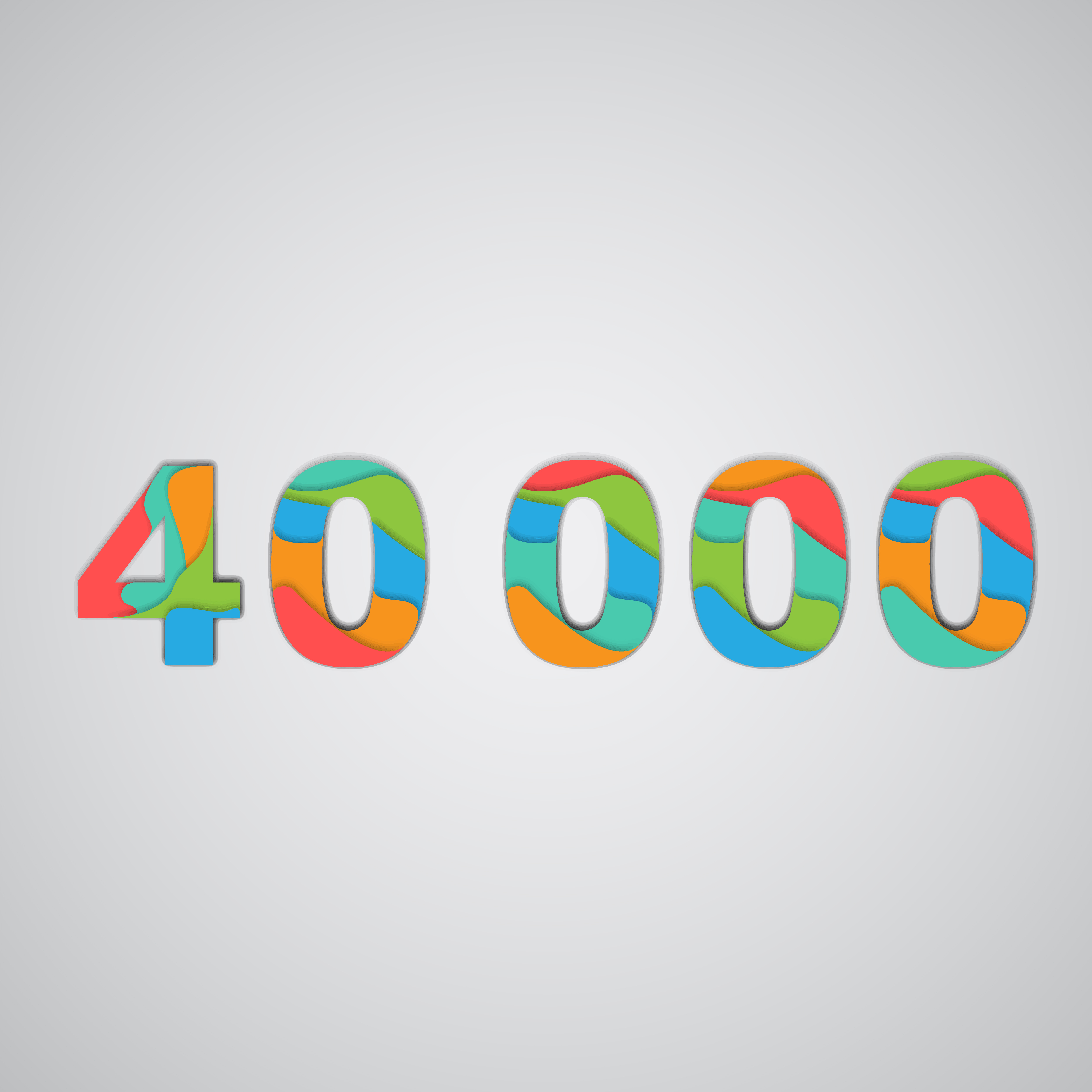 Download Colorful papercut layered number, vector 320974 Vector Art ...